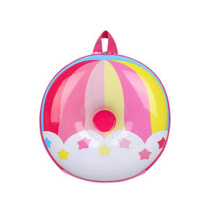 Mochila de PU con forma de donut, multicolor, con cierre de cremallera, estilo moderno, para todas las estaciones, uso diario, mochilas escolares para niños - Product Image 6