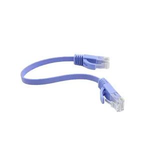 플랫 Cat5 Cat6 이더넷 LAN 네트워크 Rj45 확장 패치 코드 케이블 멀티 컬러 레드 블루 옐로우 UTP PVC 케이블