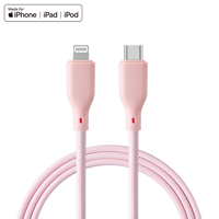 MFi IOS 20W Cable de cargador rápido Chaqueta de nailon de alta calidad Accesorios móviles al por mayor Cables de datos de carga USB para iPhone