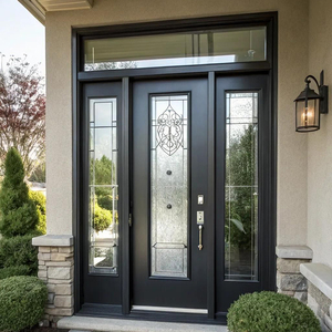 Puerta de Entrada de Aluminio Estilo Americano ZEKIN para Casa Moderna o Villa, Puerta de Seguridad Exterior con Certificación CE ISO NFRC - Product Image 5