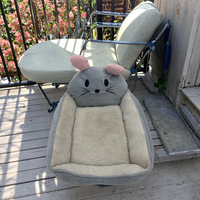 Meiweipet Grand lit gris antidérapant en peluche en forme de souris pour animaux de compagnie pour chats et chiens Design de canapé-lit mignon