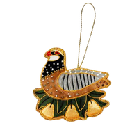 Ornements festifs modernes de luxe en fil pailleté cousus main Zari pour la décoration de la maison pour Diwali, Noël, Pâques