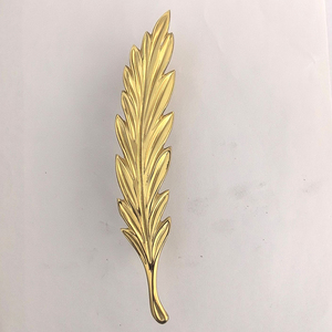 Luxury Creative Brass Floral Leaf Pull Apartment Hotel Decorative Furniture Hardware Drawer Cabinet <strong>Door</strong> Wardrobe Handle <strong>Knobs</strong> - Product Image 3