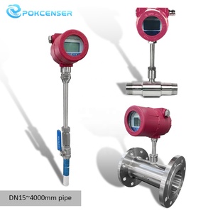 Medidor de flujo de masa térmica digital inteligente OEM Pokcenser Acero inoxidable CO2 nitrógeno amoníaco hidrógeno LPG Gas para medio de aire - Product Image 2