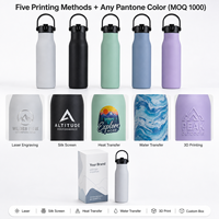 Bouteille d'eau isotherme 700 ml avec bec verseur rabattable, ouverture à une main, anti-fuite, double paroi sous vide en acier inoxydable, avec poignée de transport 12-24