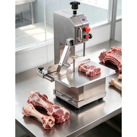 Système de scie à viande de qualité commerciale pour table, avec moteur à vitesse variable et capacité d'ajustement de l'épaisseur de 0 à 12 cm