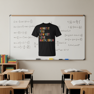 Admit it You Low Key Love Math - Camiseta de manga corta para adulto, unisex, cuello redondo, estampado digital - Product Image 3