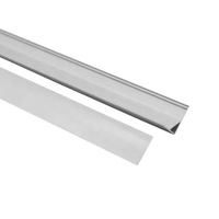 Profil LED d'angle à 90 degrés de 16 mm de largeur pour éclairage de plafond intérieur, profil en aluminium à 45 degrés, canal diffuseur LED