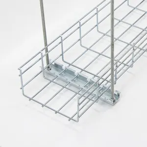 Hot Dip Galvanised Wire Mesh Cable Tray Support Fine Accessories Straight Wall Bracket
