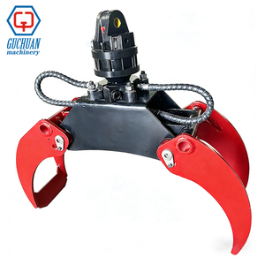 Guchuan 360 Degree Mini Excavator Wood Grabber Timber Grapple Log <strong>Grab</strong> for Log Trailer Forestry Machinery - Product Image 1