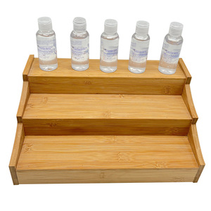 Bamboo Three Tiered <b>Spice</b> <b>Rack</b> Foldable Standing Kitchen Storage Organizer <b>For</b> Home Use - Product Image 4