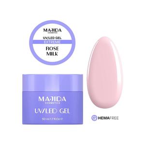 Majida Cosmetics UV LED Gel Rose Milk 50ml Hema Free <b>Builder</b> Gel - Product Image 2