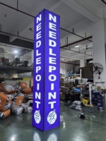 Affichage en colonne en tissu rétroéclairé par LED imprimé sur mesure, boîte lumineuse pour salon professionnel avec marquage à 360 degrés