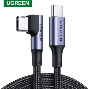 สายชาร์จ UGREEN US334 5A หัวงอ 90 องศา USB-C รองรับ PD 100W ชาร์จเร็ว สำหรับ iPhone 15 - Product Image 1