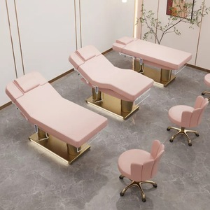Lit de beauté électrique pour salon, en cuir synthétique, réglable en hauteur et en angle, mobilier de massage spa - Product Image 3