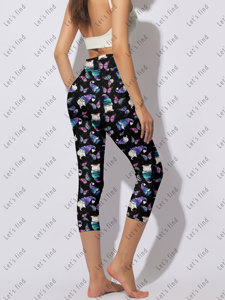 เลกกิ้งผู้หญิงรุ่นใหม่ขายดี ทรงเอวสูง เนื้อผ้านุ่มพิเศษ ระบายอากาศดี ถักทออย่างประณีต ผ้าไหมนมขัดสองชั้น ซีรีส์ก็อบลิน - Product Image 6