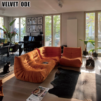 Canapé de luxe design Ligne-Roset TOGO, forme tendance de chenille, rembourrage confortable, fauteuil relax pour salon