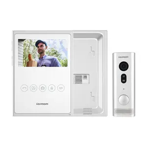 4 wired apartment video intercom video door phone unlock by Mobile APP control