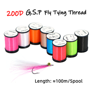 G.S.P. Fil de pêche en polyéthylène gelé 200 deniers pour mouches de brochet, pêche en eau salée, streamers, jigs, leurres, 8 couleurs - Product Image 2