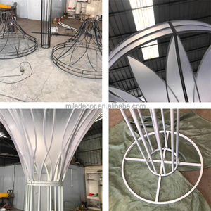 마일 사용자 정의 금속 흰색 웨딩 무대 배경 스탠드 대형 분리 가능한 원형 기둥 간단한 스타일 - Product Image 4