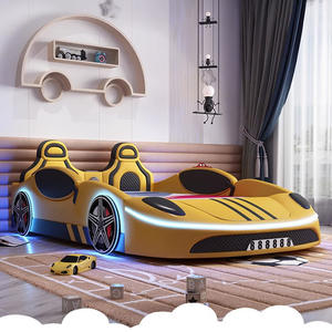 <span class=keywords><strong>Lit</strong></span> <span class=keywords><strong>de</strong></span> voiture <span class=keywords><strong>de</strong></span> sport simple moderne pour garçons cadre en bois souple pour enfants garantie style carton multifonction - Product Image 2