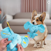 Mainan Anjing Mewah Lucu Berbahan Plush dengan Suara & Bunyi, Mainan Kunyah untuk Membersihkan Gigi untuk Anjing Kecil/Sedang/Besar