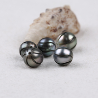 Perles d'eau salée sculptées à la mode, 11-14mm, perles naturelles de Tahiti pour la fabrication de bijoux diy
