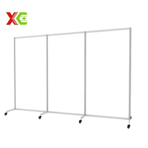 Cloison mobile à roulettes en acrylique transparent dépoli, anti-collision, facile à déplacer pour les espaces médicaux et les bureaux - Product Image 5