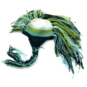 Gorro de punto arcoíris estilo romano con borlas y orejeras, gorro unisex de ganchillo para disfraz de Halloween o uso casual. Se aceptan pedidos personalizados. - Product Image 4
