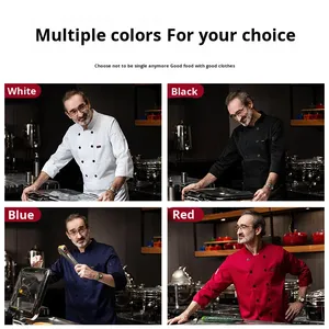 <span class=keywords><strong>Veste</strong></span> <span class=keywords><strong>de</strong></span> chef pour homme, uniforme <span class=keywords><strong>de</strong></span> chef à manches longues, personnalisable, uniforme <span class=keywords><strong>de</strong></span> chef <span class=keywords><strong>de</strong></span> pizza <span class=keywords><strong>pas</strong></span> <span class=keywords><strong>cher</strong></span>, indéformable, vêtements <span class=keywords><strong>de</strong></span> cuisine, restaurant et bar - Product Image 5