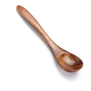 Solid Acacia Wood Serving Spoons For Mixing Stirring Kitchen Wooden Tableware Wooden Cooking Spoon