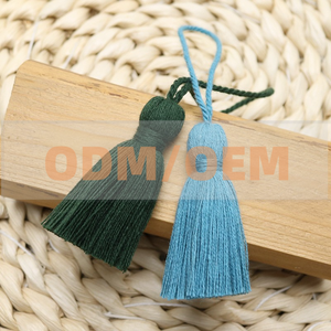Erkoumi Écologique Bleu Couleur 5cm Long Longe Suspendus Oreilles Coton 11cm Gland Frange pour Rideaux Enfants Jouets Décorations - Product Image 2