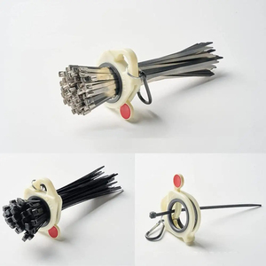 Organizador de bridas para cables, soporte de bridas de plástico fluorescente para almacenamiento, portátil, estable, 38mm de diámetro, anillo, llavero, piezas de herramientas de almacenamiento - Product Image 3