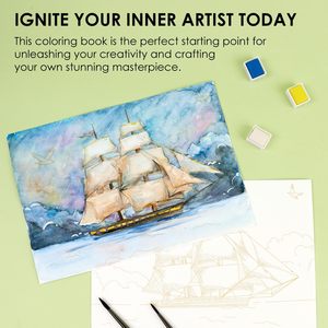 Livre de <span class=keywords><strong>coloriage</strong></span> à l'aquarelle, livre d'aquarelle pour adultes : libérez votre expression artistique - Product Image 4