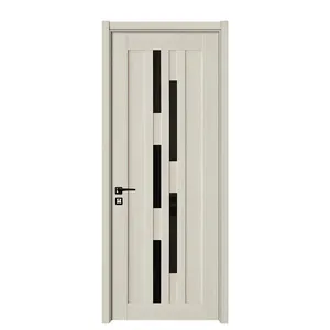 Masif ahşap kapı PVC WPC son tasarımlar resimleri Panel iç oda MDF ana kapılar evler için yatak odası banyo için
