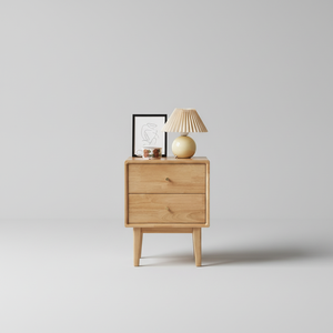 Lemari Nakas Kayu Solid Mewah dengan 2 Laci Desain Modern untuk Perabot Kamar Tidur, Ruang Tamu & Penggunaan Hotel - Product Image 5