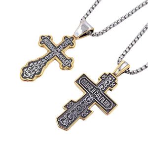 Religious Jewelry Stainless Steel <b>Cross</b> Jesus Pendant Silver With Gold Color <b>Cross</b> Pendant Necklace Jewelry - Product Image 2