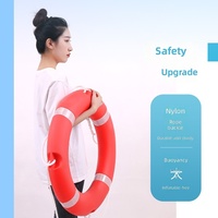 Bouée de sauvetage Lifebuoy à haute flottabilité, en plastique, résistante aux inondations, pour usage d'urgence, 25 kg, mousse solide, taille adulte, PVC, homologuée CCS
