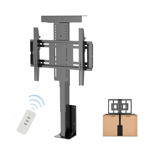 Motorized Remote Control Hidden Cabinet Height Adjustable TV Lift Stand