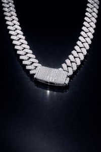 Premium Mens <b>Iced</b> Out Cuban Link <b>Chain</b> 925 Sterling Silver Moissanite Necklace - Product Image 4