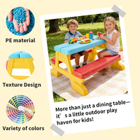 Ensemble table et chaises pliantes en PE pour enfants, écologique, pour intérieur et extérieur, mobilier pour enfants pour la maternelle, la maison de jeux et les attractions