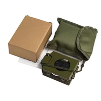 Boussole multifonctionnelle professionnelle en métal, règle de voyage d'aventure en plein air, niveau inclinomètre, loupe phosphorescente