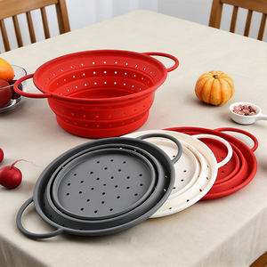 थोक बीपा मुक्त भोजन ग्रेड गोल सिलिकॉन स्टीमर टोकरी बहु-समारोह रसोई के लिए बहु-समारोह रसोई - Product Image 2