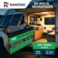 Baterai RANFENG LiFePO4 untuk Peralatan Listrik 24V 100Ah 4000 Siklus Konfigurasi 4 Sel -20C hingga 65C Suhu Operasi 0.8kg