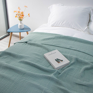 Teal/Taupe/ngà/đất nung lớp nhân sợi rắn Muslin cổ điển siêu mềm Chăn có thể giặt cá nhân - Product Image 3
