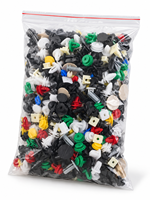 Assortiment de 500 attaches de garniture automobile directement de l'usine pour fixation universelle des panneaux de porte, pare-chocs et ailes de voiture