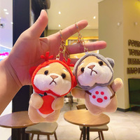 Corgi porte-clés en peluche animaux en peluche Corgi poupée jouet porte-clés sac à dos sac ornements pour les filles