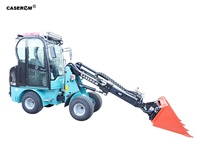 Chargeur télescopique diesel CASER T09, contrôleur américain, système hydraulique italien, barre de sécurité ROPS pour travaux de construction et d'aménagement paysager