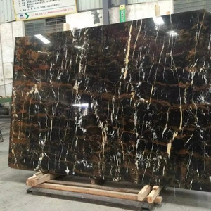 Panel de pared de piedra Natural Portoro de oro negro <span class=keywords><strong>afgano</strong></span>, baldosas de suelo de pared esmaltadas para cocina al aire libre, taller interior, losa pulida - Product Image 1