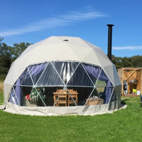 Tente dôme de luxe transparente en PVC imperméable pour hôtel, isolation 4 saisons, tente dôme de resort